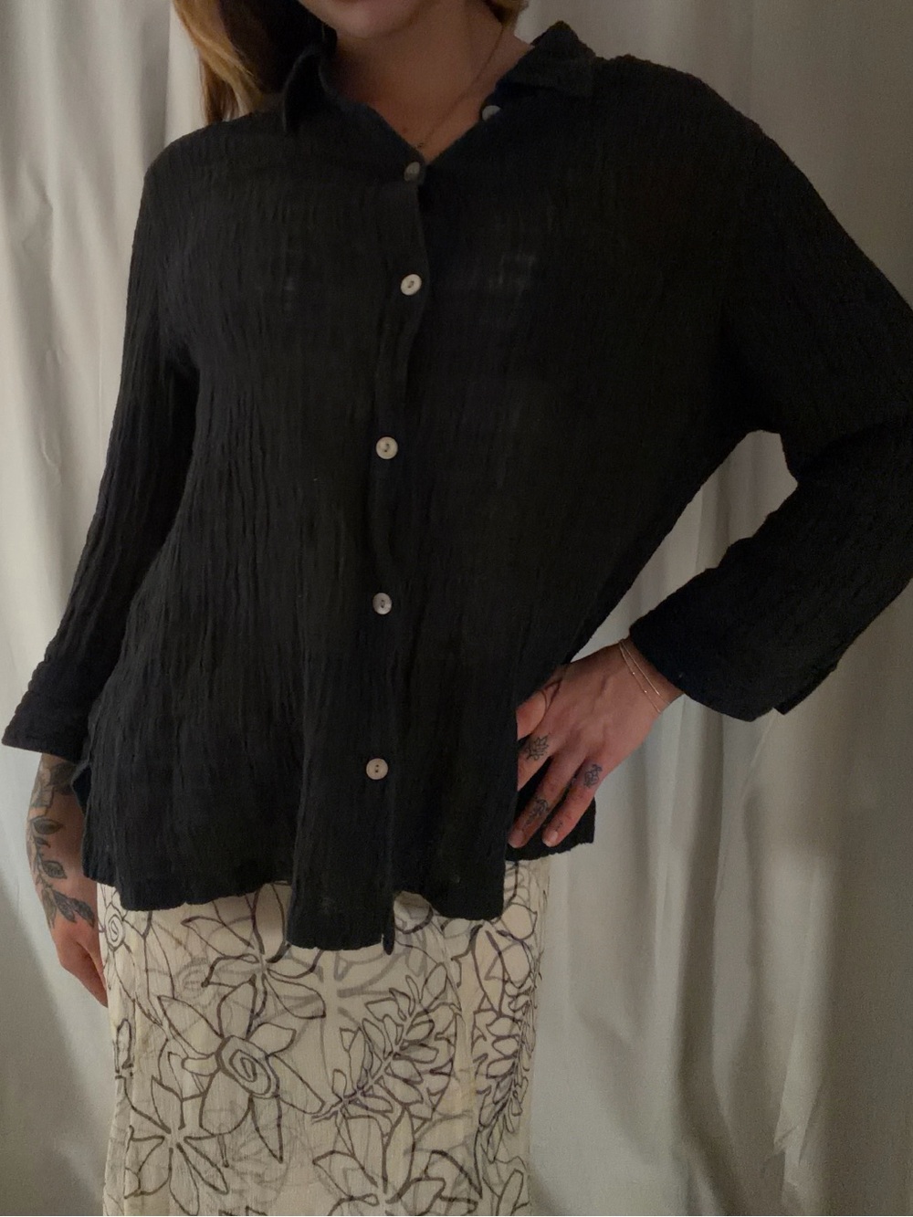 Black Button-Up Shirt